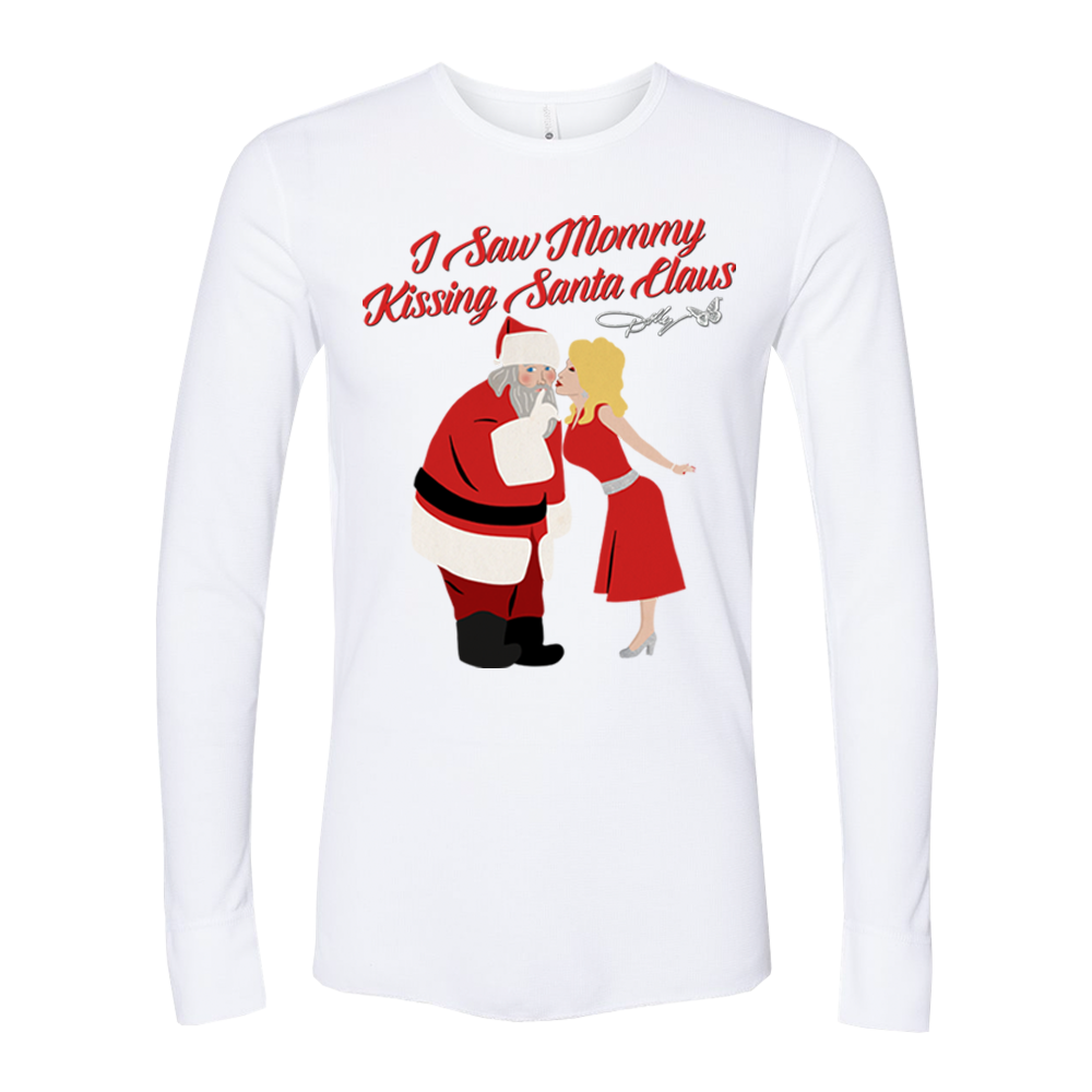 I Saw Mommy Kissing Santa Claus White Thermal